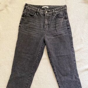 black charcoal wash mom jeans by PacSun
